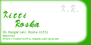 kitti roska business card
